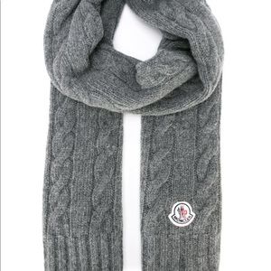MONCLER Men’s Cable Knit Wool Scarf
